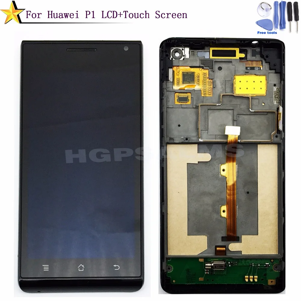For Huawei P1 U9200 LCD Display Touch Screen Digitizer Assembly with frame Replacement Parts+free tools
For Huawei P1 U9200 LCD Display Touch Screen Digitizer Assembly with frame Replacement Parts+free tools