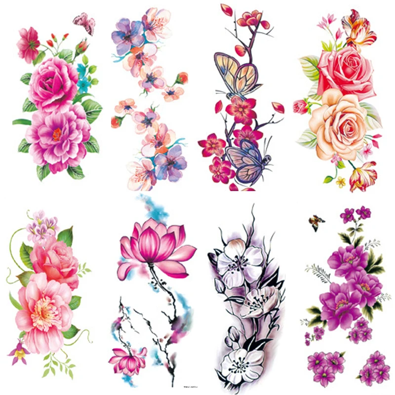 2PCS/lot Flower Decal Tattoo Stickers Fake Tattoos for Woman Girls DIY Arm Legs Body Art Tattoo Design Temporary Tattoo Stickers
2PCS/lot Flower Decal Tattoo Stickers Fake Tattoos for Woman Girls DIY Arm Legs Body Art Tattoo Design Temporary Tattoo Stickers