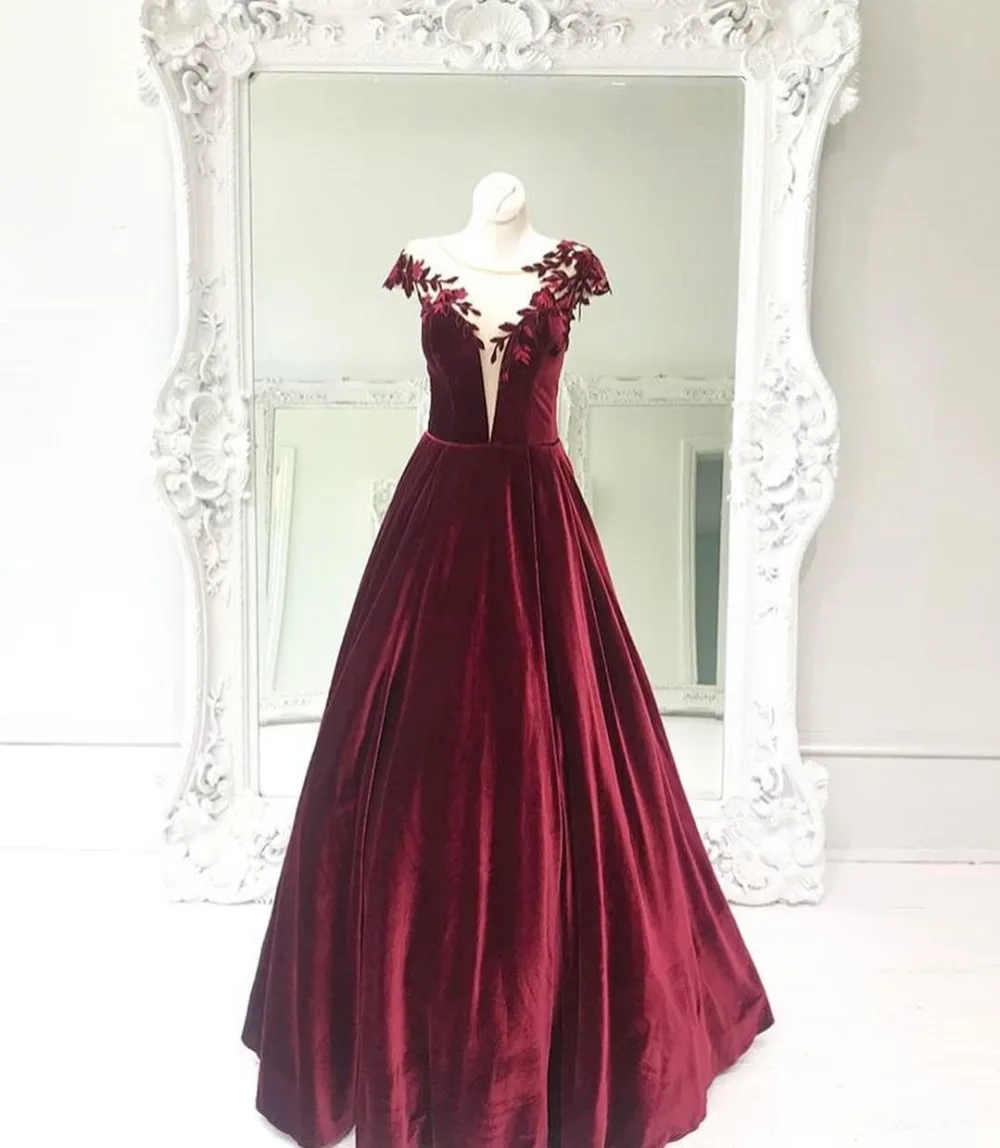 Wine Red A Line Velvet Evening Dresses Formal Burgundy Appliqeus Lace Plus Size Floor Length Women Prom Dress Long Party Gowns
Wine Red A Line Velvet Evening Dresses Formal Burgundy Appliqeus Lace Plus Size Floor Length Women Prom Dress Long Party Gowns