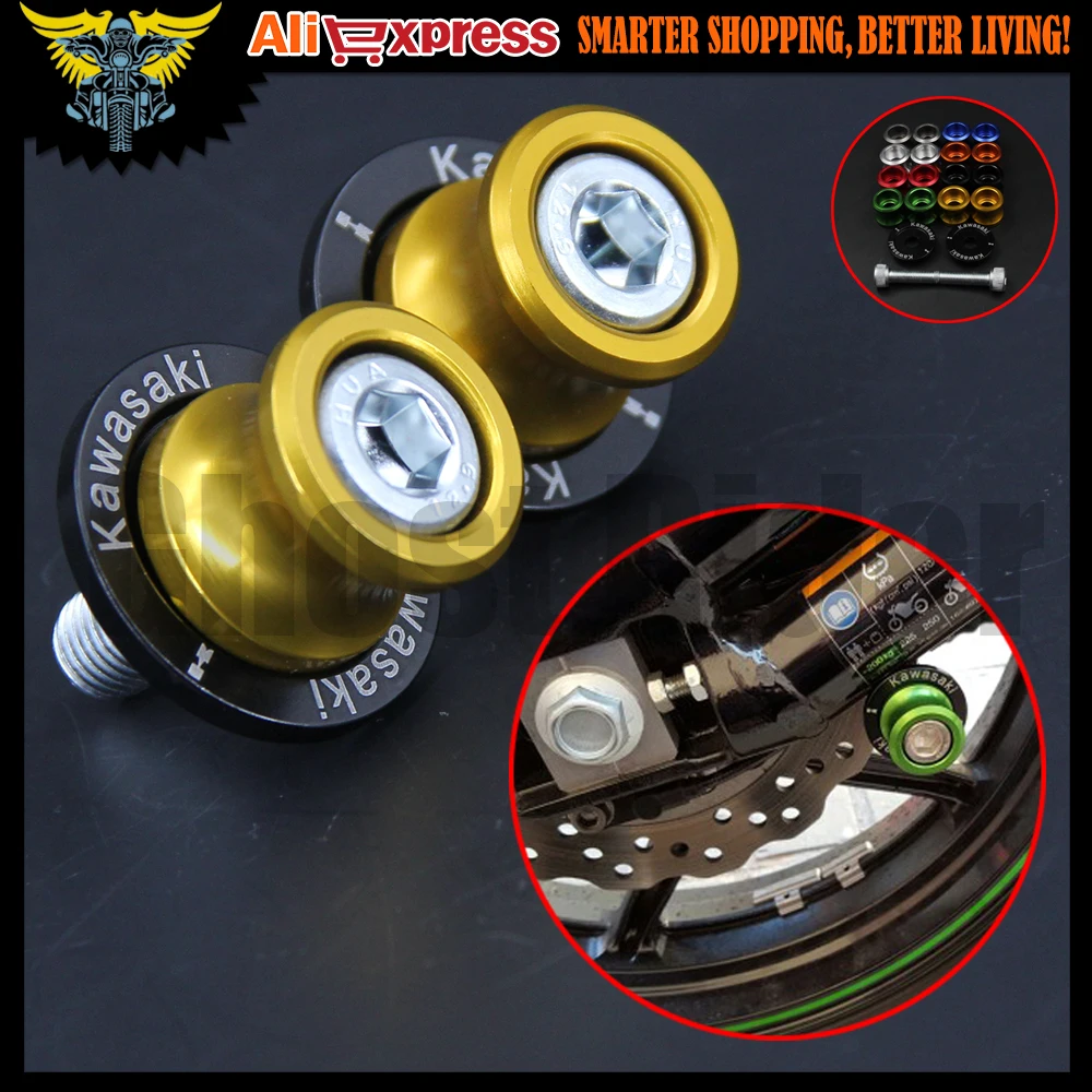 Gold M10 Motorcycle Swingarm Sliders Spools For KAWASAKI Ninja ZX6R ZX7R ZX9R ZX10R ZX12R ZX14R Z1000 Z750 ZZR600 ZRX1100
Gold M10 Motorcycle Swingarm Sliders Spools For KAWASAKI Ninja ZX6R ZX7R ZX9R ZX10R ZX12R ZX14R Z1000 Z750 ZZR600 ZRX1100