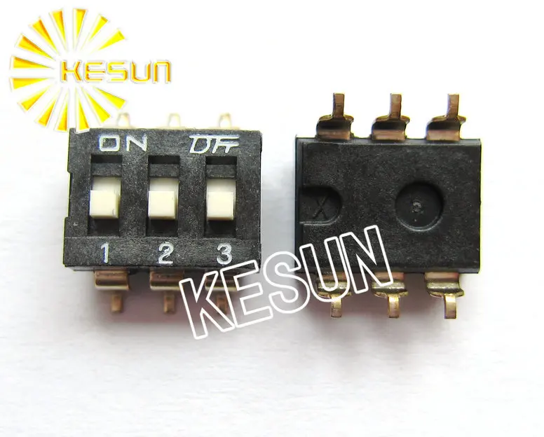 

China Quality KM-03 Black 3P SMT DIP Switch 2.54mm 3 Position IC Encoder Switch Slide Switch KM-03H x 100PCS