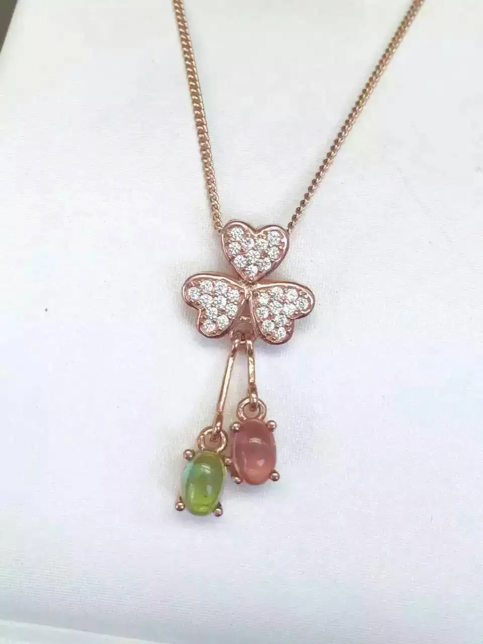 natural multicolor tourmaline pendant S925 silver Natural gemstone Pendant Necklace trendy Elegant Clover women party jewelry
natural multicolor tourmaline pendant S925 silver Natural gemstone Pendant Necklace trendy Elegant Clover women party jewelry