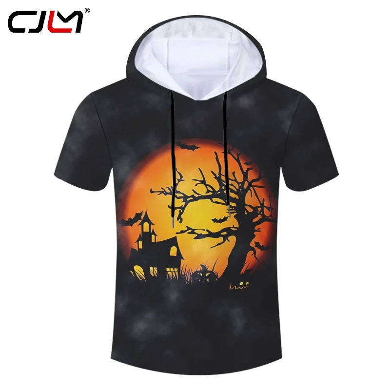 Ужасная Мужская футболка CJLM на Хэллоуин с капюшоном большого размера 6Xl модная 3D