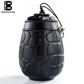 Black Zen Coarse Pottery Tea Caddy Ceramic Sealed Storage Tank Tea Container Kung Fu Tea Set Accessories Kitchen Storage Bottles
Black Zen Coarse Pottery Tea Caddy Ceramic Sealed Storage Tank Tea Container Kung Fu Tea Set Accessories Kitchen Storage Bottles