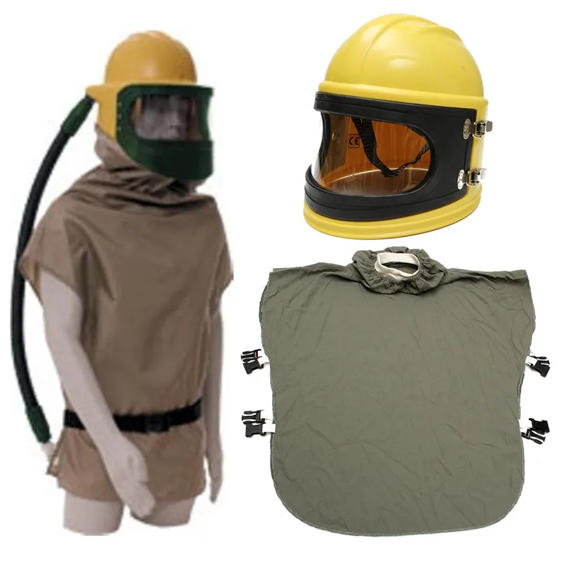 Durable Quality PVC ABS Material Sand Blast Hood Protector Sandblast Sandblasting Helmet + Pipe + Cloak+ 6 Lenses Free Shipping
Durable Quality PVC ABS Material Sand Blast Hood Protector Sandblast Sandblasting Helmet + Pipe + Cloak+ 6 Lenses Free Shipping