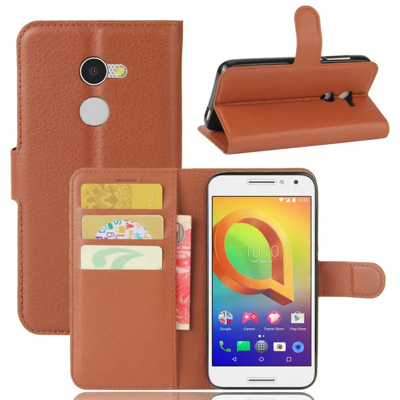 Роскошный кожаный чехол-книжка для alcatel A3 5046D чехол 5046 5046Y 5046U телефона с