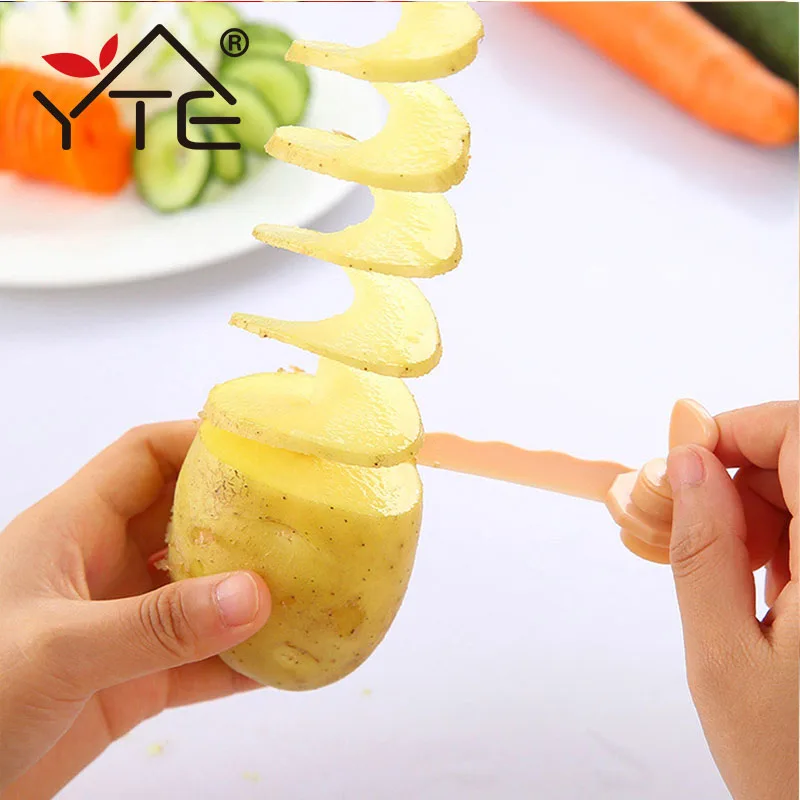 YTE морковь спираль слайсер кухонный для овощей ажурные модели картофеля резак