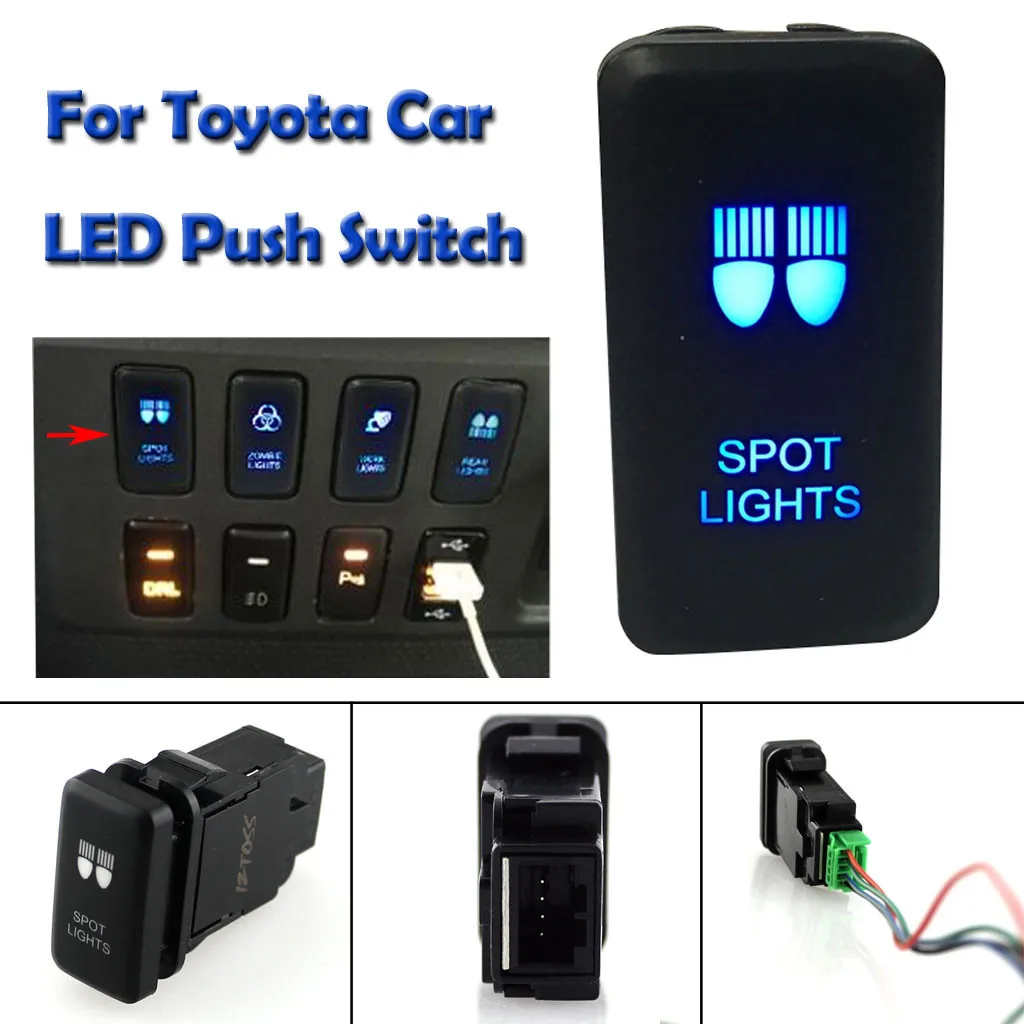 CARPRIE Switches & Relays Brand New Car switch Blue LED spot lights 12V Push Button Switch For Toyota For 120 Series 2003-2009
CARPRIE Switches & Relays Brand New Car switch Blue LED spot lights 12V Push Button Switch For Toyota For 120 Series 2003-2009