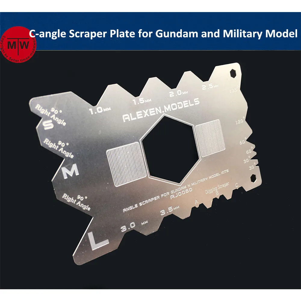 Alexen Model C-angle Scraper Plate Edge Repair Tools for Gundam and Armor Military Model Hobby Craft Kits AJ0060
Alexen Model C-angle Scraper Plate Edge Repair Tools for Gundam and Armor Military Model Hobby Craft Kits AJ0060