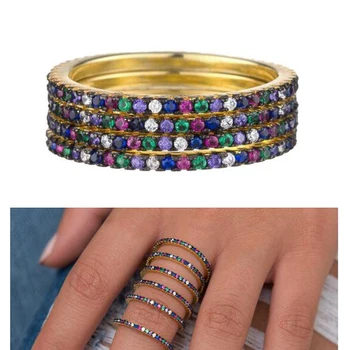 Wholesale Generous Fashion Lady mix multi color CZ Srainbow colorful Ring Romantic Love Jewelry Gift
Wholesale Generous Fashion Lady mix multi color CZ Srainbow colorful Ring Romantic Love Jewelry Gift