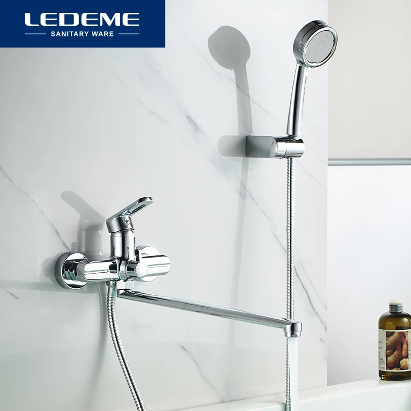 LEDEME Bathtub Faucet Brass Chrome Wall Mounted Bathtub Shower Mixer Tap Hot And Cold Water Faucet Bath Bathtub Faucets L2266
LEDEME Bathtub Faucet Brass Chrome Wall Mounted Bathtub Shower Mixer Tap Hot And Cold Water Faucet Bath Bathtub Faucets L2266