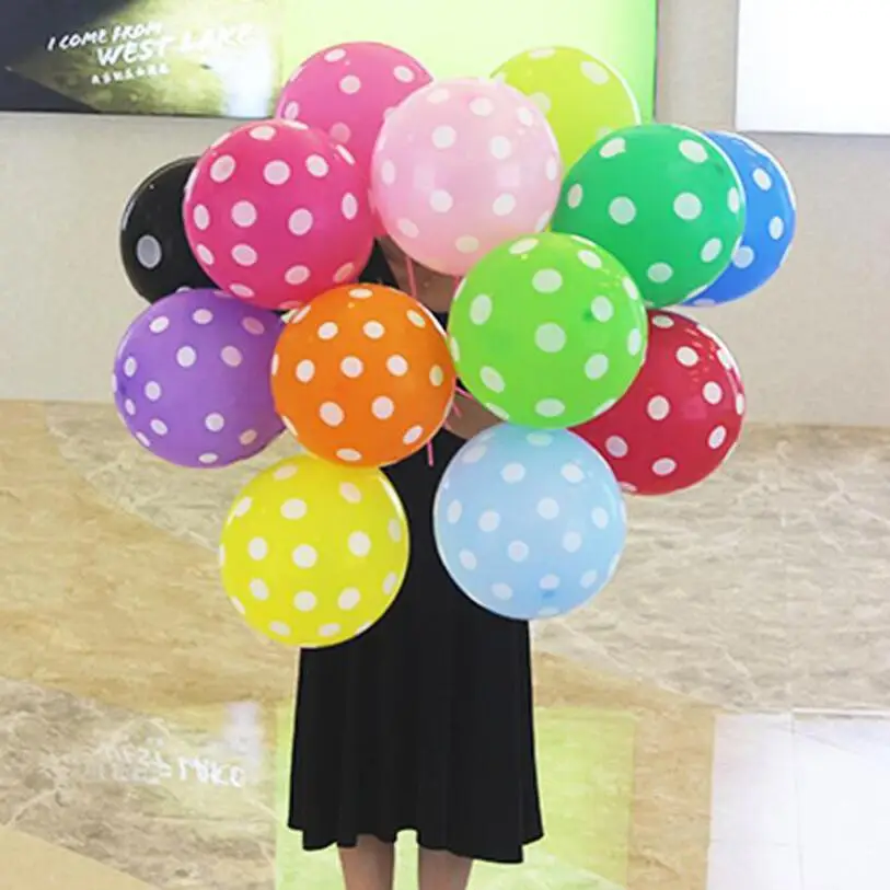 10pcs/lot 12inch 2.8g Polka Dot Latex Balloon Air Balls Inflatable Wedding Party Decoration Birthday Party Supplies Balloons Kid
10pcs/lot 12inch 2.8g Polka Dot Latex Balloon Air Balls Inflatable Wedding Party Decoration Birthday Party Supplies Balloons Kid