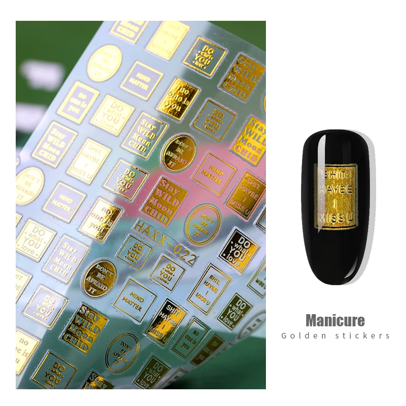 1pc 3d letter Nail Art sticker nail decal gold letters black words character nail adhesive sticker decals nails decoration diy
1pc 3d letter Nail Art sticker nail decal gold letters black words character nail adhesive sticker decals nails decoration diy