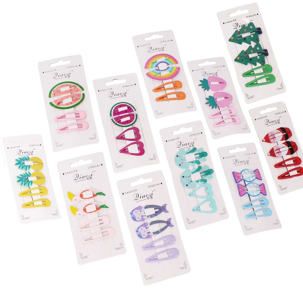 4pcs Girls Hair Clips Fruit Tree Animal Snap Hair Accessories Cute BB Clips for Baby Girls Colorful Metal Painted Barrettes 5cm
4pcs Girls Hair Clips Fruit Tree Animal Snap Hair Accessories Cute BB Clips for Baby Girls Colorful Metal Painted Barrettes 5cm