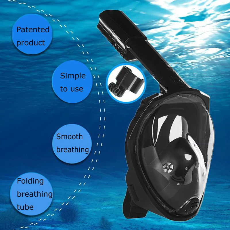 2018 NEW Full Face Snorkeling Mask Set Diving Underwater Swimming Training Scuba Mergulho Snorkeling Mask For Gopro Camera
2018 NEW Full Face Snorkeling Mask Set Diving Underwater Swimming Training Scuba Mergulho Snorkeling Mask For Gopro Camera