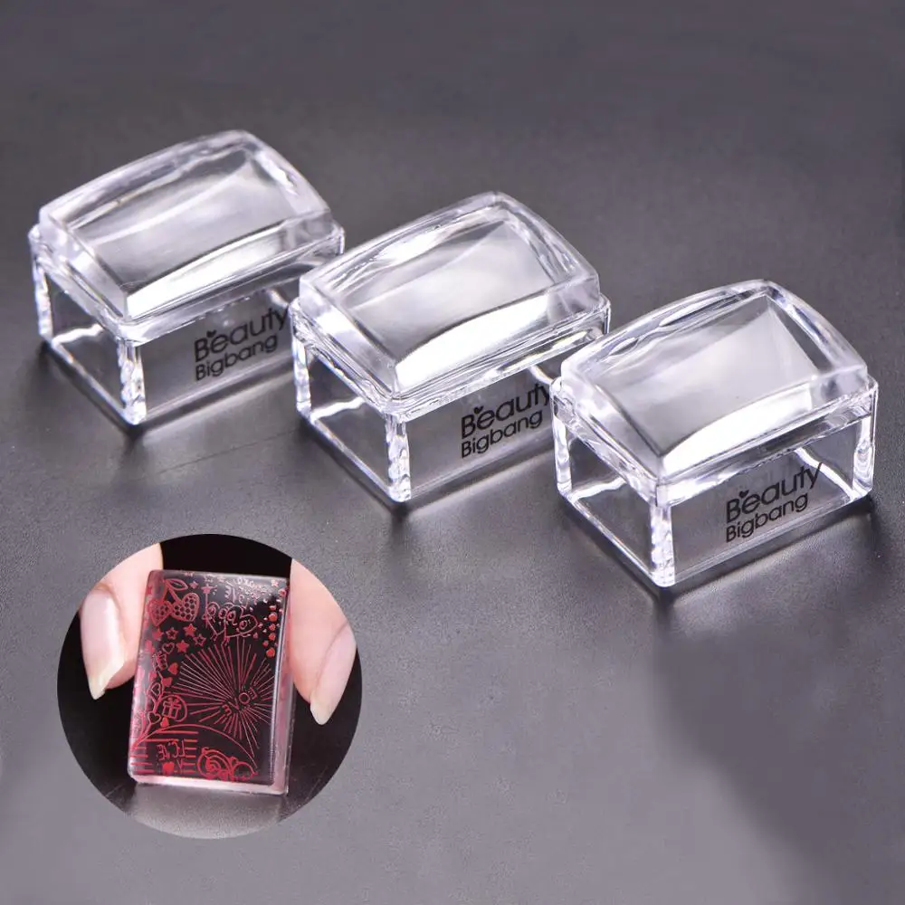 BeautyBigBang 1 Set Rectangle Jelly Silicone Nail Stamper Clear Handle Manicure Stamp Template Tools Stamper for Stamping
BeautyBigBang 1 Set Rectangle Jelly Silicone Nail Stamper Clear Handle Manicure Stamp Template Tools Stamper for Stamping