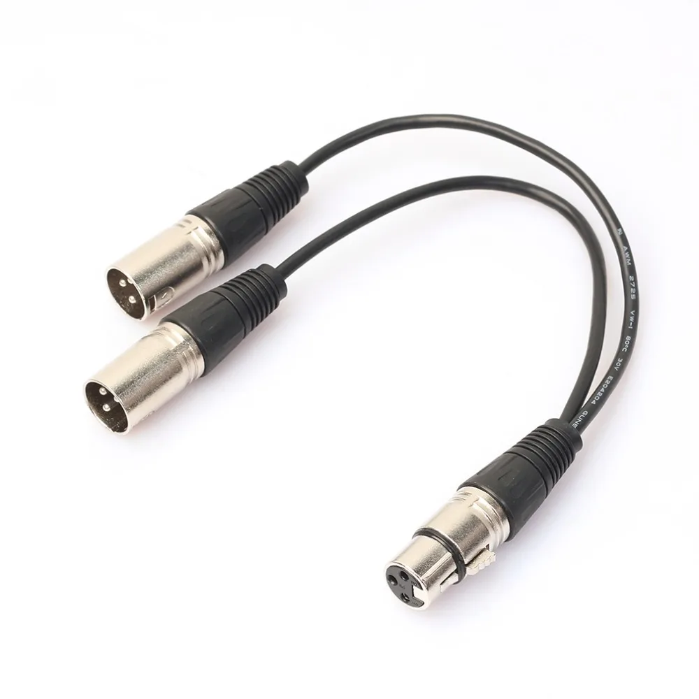 Durable Flexible Silver Plated 3 Pin XLR Female To Dual Male Audio Adapter Cable Cord For Microphone Amplifier Black
Durable Flexible Silver Plated 3 Pin XLR Female To Dual Male Audio Adapter Cable Cord For Microphone Amplifier Black