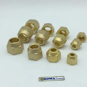 45'C brass SAE flare nuts provide 1/4" to 7/8" which is good and quick connection between brass and copper, easy and low costs
45'C brass SAE flare nuts provide 1/4" to 7/8" which is good and quick connection between brass and copper, easy and low costs