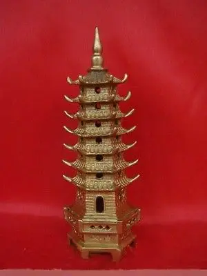 fast shipping Tribal Chinese Bronze 7-Tier Pagoda Religion Tower Statue 6.5"H Gold Color Wide Garden Decoration Bronze
fast shipping Tribal Chinese Bronze 7-Tier Pagoda Religion Tower Statue 6.5"H Gold Color Wide Garden Decoration Bronze