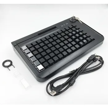 KB78 78Keys 6 Segment Electronic Key Locks USB Mechanical Programmable POS Keyboard With MSR Reader
KB78 78Keys 6 Segment Electronic Key Locks USB Mechanical Programmable POS Keyboard With MSR Reader