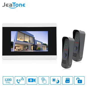 Jeatone 7 inch Touch Screen Monitor Color Video Door Phone Intercom System Night Vision Waterproof Outdoor Camera Saved Pictures
Jeatone 7 inch Touch Screen Monitor Color Video Door Phone Intercom System Night Vision Waterproof Outdoor Camera Saved Pictures