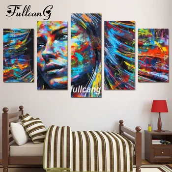FULLCANG Full Square Diamond Embroidery Colorful Woman 5D Diamond Painting Cross Stitch 5PCS Mosaic Needlework D514
FULLCANG Full Square Diamond Embroidery Colorful Woman 5D Diamond Painting Cross Stitch 5PCS Mosaic Needlework D514