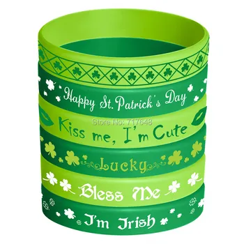 100pcs 6 types St. Patrick's Day Shamrock Irish wristband silicone bracelets free shipping by epacket A
100pcs 6 types St. Patrick's Day Shamrock Irish wristband silicone bracelets free shipping by epacket A