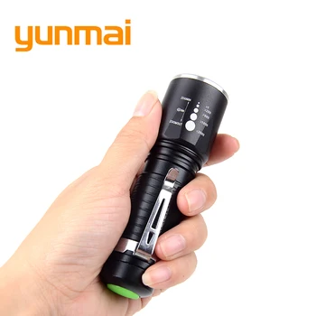 yunmai XML-T6 3800LM LED Torch Zoomable Flashlight Lantern LED Flashlight Torch Light for 18650 Rechargeable Battery or AAA
yunmai XML-T6 3800LM LED Torch Zoomable Flashlight Lantern LED Flashlight Torch Light for 18650 Rechargeable Battery or AAA