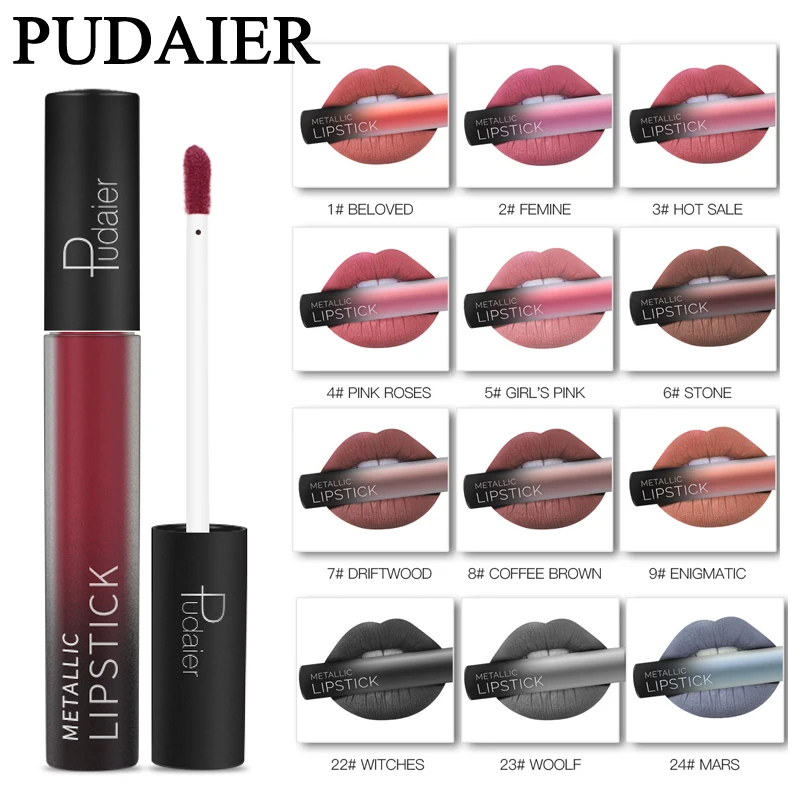 Pudaier 26Colors Matte Lipgloss Red Velvet Lip Stain Long Lasting Makeup Pigments Metallic Liquid Lipstick Cosmetics Lip Gloss
Pudaier 26Colors Matte Lipgloss Red Velvet Lip Stain Long Lasting Makeup Pigments Metallic Liquid Lipstick Cosmetics Lip Gloss