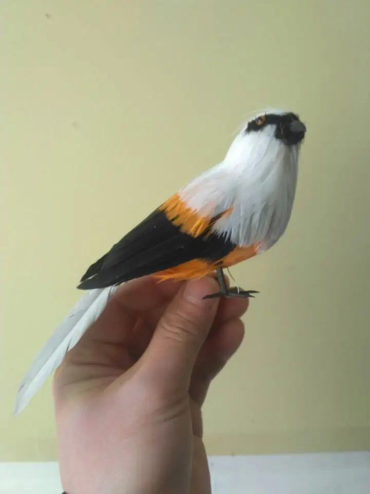new cute simulation turn back bird toy foam&furs white-orange-black bird gift about 18cm 2828
new cute simulation turn back bird toy foam&furs white-orange-black bird gift about 18cm 2828