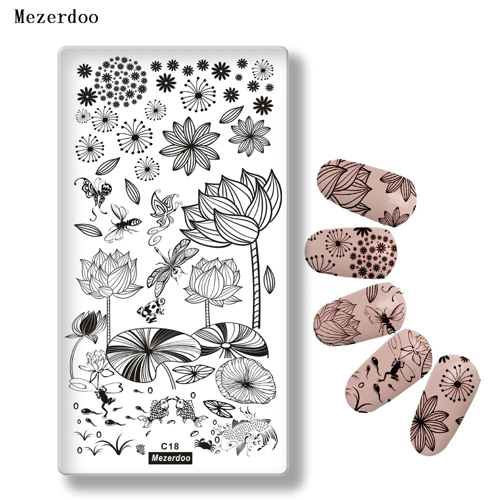 Nail Stencil for Nail Art Templates Beauty Tools Dandelion Lotus Leaf Patterns Nail Stamping Image Plates 6*12cm Mezerdoo C18
Nail Stencil for Nail Art Templates Beauty Tools Dandelion Lotus Leaf Patterns Nail Stamping Image Plates 6*12cm Mezerdoo C18