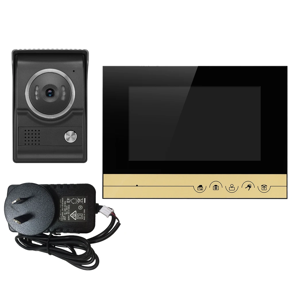 7'' LCD Waterproof Door Video System Doorphone Door Bell Intercom Night Vision Monitor Camera Home Security Kits Golden
7'' LCD Waterproof Door Video System Doorphone Door Bell Intercom Night Vision Monitor Camera Home Security Kits Golden