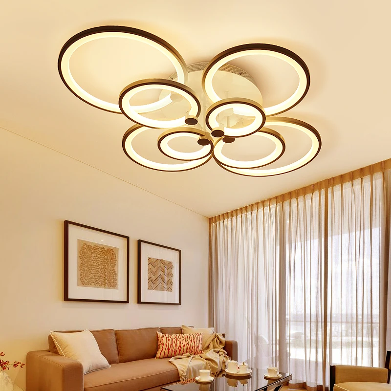 

Simple modern living room led ceiling lamp special-shaped circular creative dining room bedroom warm romantic dimming light