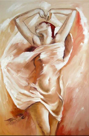 

Factory Price Skilled Painter Hand-painted Impressionist Nude Ballet Girl Oil Painting on Canvas Beautiful Dance Lady Painting