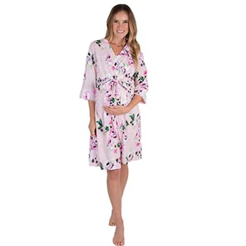 New Maternity Dress V-neck Sleeves Loose Cover Belly Print Female Pregnancy Care Suit Bathrobe Pajamas Nursing Dress
New Maternity Dress V-neck Sleeves Loose Cover Belly Print Female Pregnancy Care Suit Bathrobe Pajamas Nursing Dress