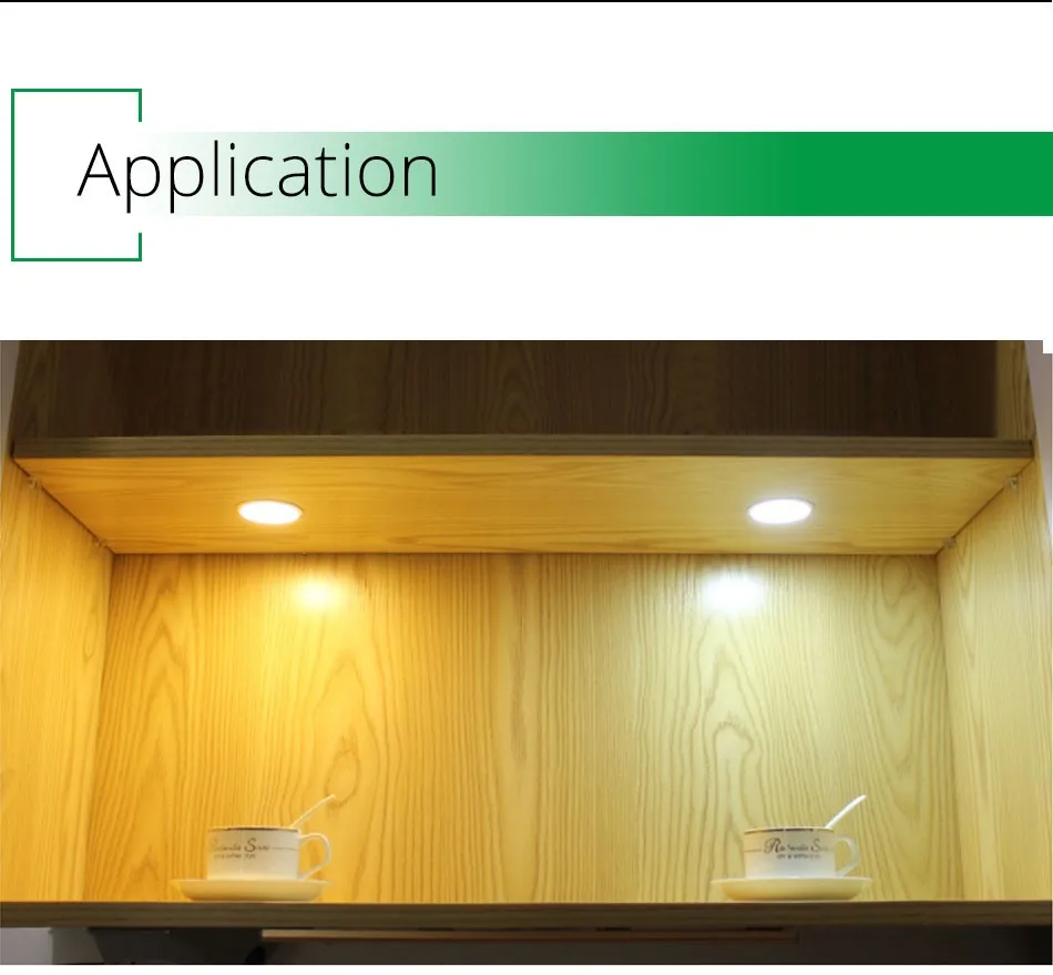 LED Under Cabinet Light Round Closet Shelf Lighting Under Kitchen Cupboard Lamps 220V Counter Showcase Bookshelf Exhibition Lamp13