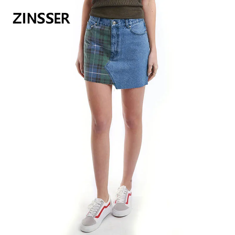 Autumn Winter Women Denim Fancy Skirt Casual Irregular Bottom Splice Lattice Raw Frayed Bottom Blue Female Lady Skirt SKTA12
Autumn Winter Women Denim Fancy Skirt Casual Irregular Bottom Splice Lattice Raw Frayed Bottom Blue Female Lady Skirt SKTA12