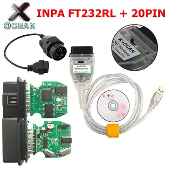 Newest FT232RL For BMW INPA Ediabas K+DCAN Interface For BMW Series With Switch INPA OBD2 20Pin Diagnosis Easier to Operate
Newest FT232RL For BMW INPA Ediabas K+DCAN Interface For BMW Series With Switch INPA OBD2 20Pin Diagnosis Easier to Operate