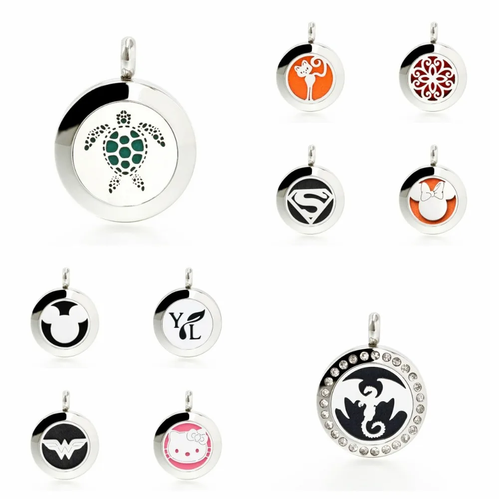 20mm Cute tortoise dinosaur pendant 316 L Stainless Steel Magnetic diffuser locket Pendant medallion necklace chain with 10 pads
20mm Cute tortoise dinosaur pendant 316 L Stainless Steel Magnetic diffuser locket Pendant medallion necklace chain with 10 pads