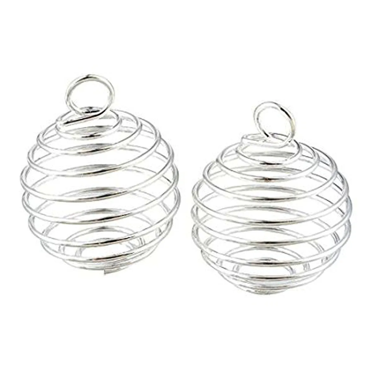New Charms 10Pcs Silver Plated Lantern Spring Spiral Bead Cages Pendants For Wome Men DIY Necklace Jewelry Making Accessories
New Charms 10Pcs Silver Plated Lantern Spring Spiral Bead Cages Pendants For Wome Men DIY Necklace Jewelry Making Accessories