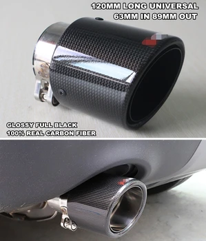 Stainless Steel Car Exhaust Muffler Pipe120mm Short Type Inlet 63mm Outlet 89mm Carbon Fiber Glossy Black Exhaust Tips Muffler
Stainless Steel Car Exhaust Muffler Pipe120mm Short Type Inlet 63mm Outlet 89mm Carbon Fiber Glossy Black Exhaust Tips Muffler
