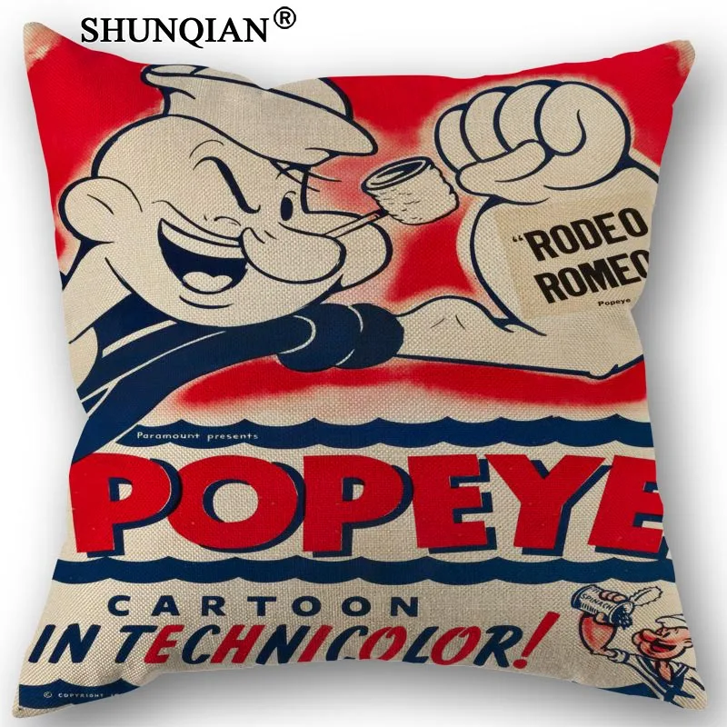 Linen Cotton Pillowcase Popeye the Sailor Pillow Cover Home Textiles Decorative Pillowcase Customize Gift 45x45cm one side
Linen Cotton Pillowcase Popeye the Sailor Pillow Cover Home Textiles Decorative Pillowcase Customize Gift 45x45cm one side