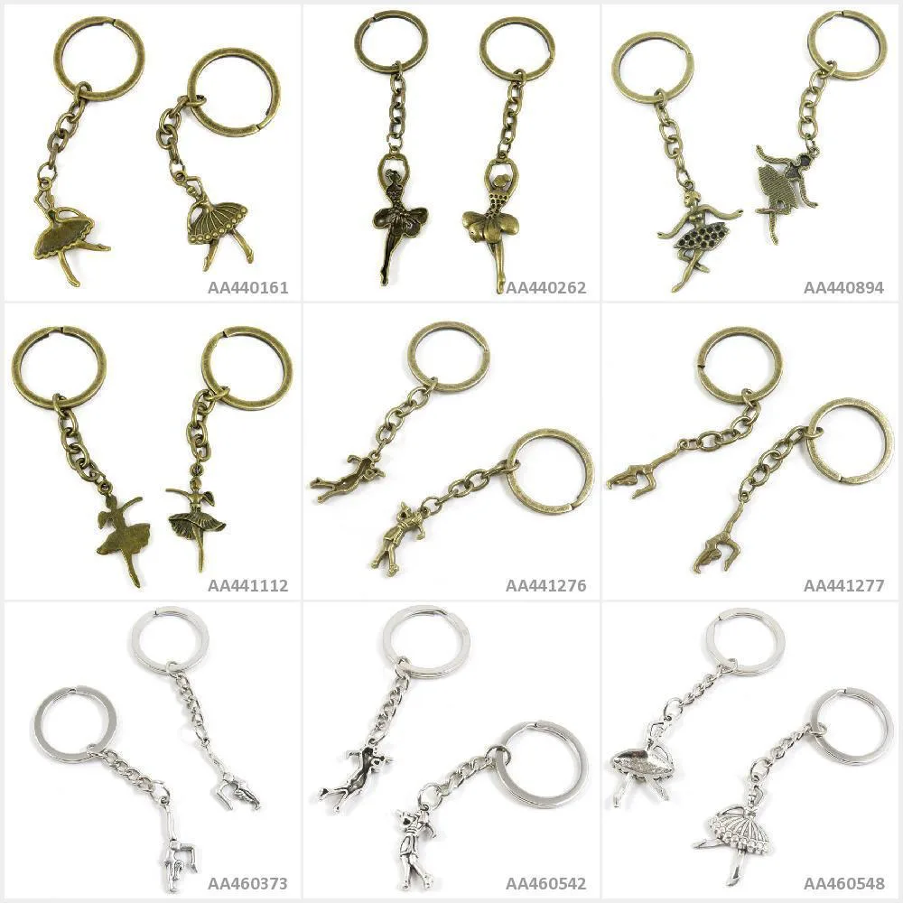 Antique Bronze Silver Tone Keychain Keyring Keytag Ballet Dancer Golf Lady Dancing Gymnastics Girl Key Chain Ring Jewelry Charms
Antique Bronze Silver Tone Keychain Keyring Keytag Ballet Dancer Golf Lady Dancing Gymnastics Girl Key Chain Ring Jewelry Charms
