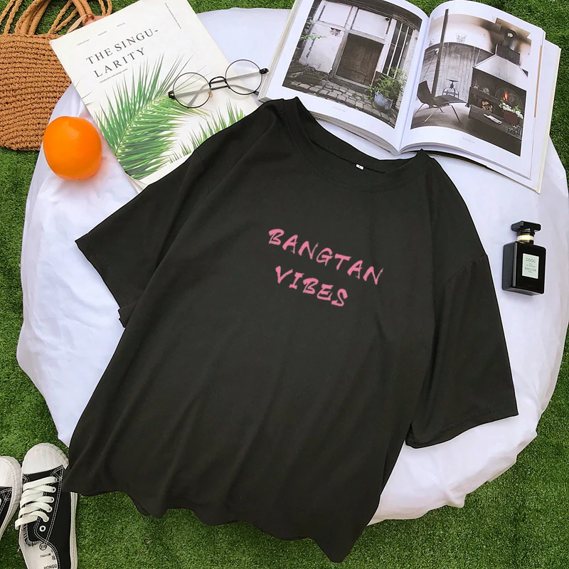 BANGTAN VIBES T Shirts Women Casual Summer Short Sleeve O-neck Cotton Femme Tops & Tees Streetwear Harajuku Letter Printed Shirt
BANGTAN VIBES T Shirts Women Casual Summer Short Sleeve O-neck Cotton Femme Tops & Tees Streetwear Harajuku Letter Printed Shirt