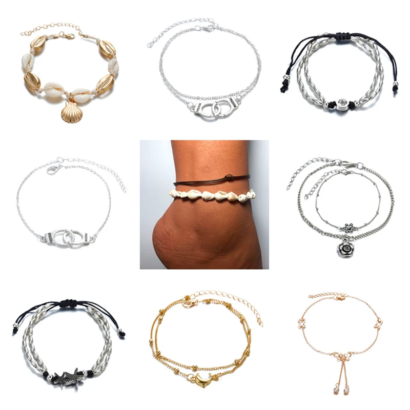 2019 Fashion Anklets for Women shell Foot Jewelry Summer Beach Barefoot Bracelet ankle on leg Ankle strap Bohemian Accessories
2019 Fashion Anklets for Women shell Foot Jewelry Summer Beach Barefoot Bracelet ankle on leg Ankle strap Bohemian Accessories