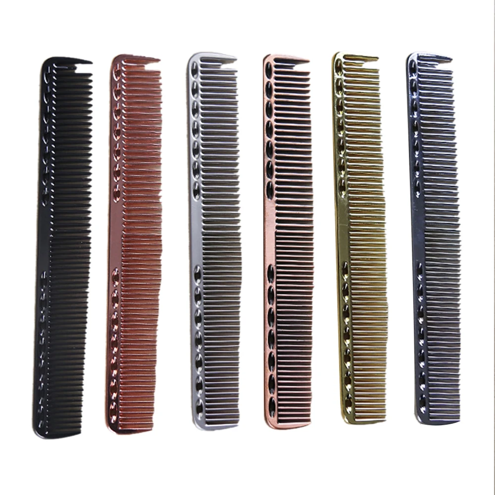 

Women Men Cutting Comb Hair Hairdressing & Barbers Salon Aluminum Metal Professional Combs Anti-static New