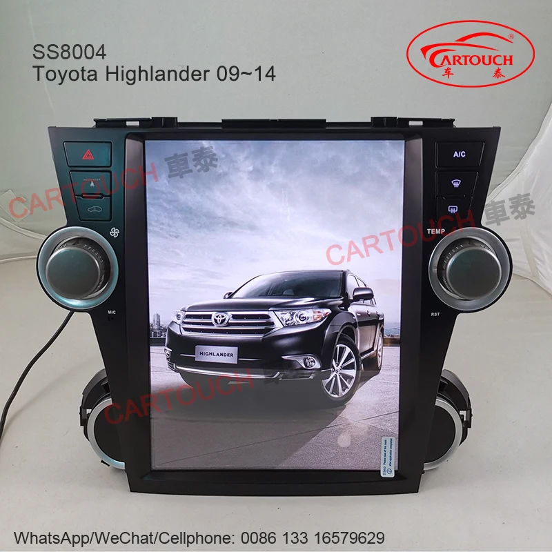 12.1 Inch Vertical Screen Tesla Style Android Car GPS Multimedia Player for Toyota Highlander 09~12 Car Radio RDS GPS Bluetooth
12.1 Inch Vertical Screen Tesla Style Android Car GPS Multimedia Player for Toyota Highlander 09~12 Car Radio RDS GPS Bluetooth
