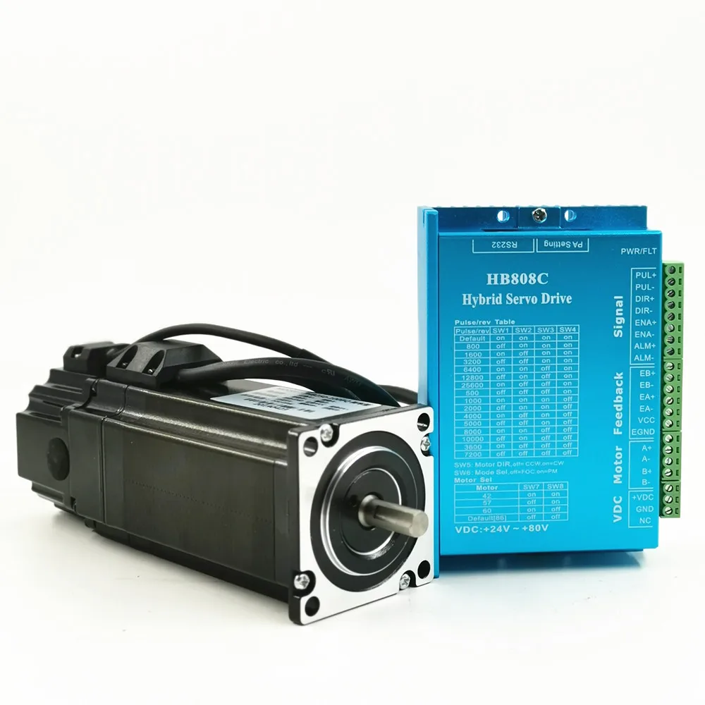 Hybrid Servo Nema 23 3.0N.m Closed Loop Stepper Motor kits 24-60VDC Driver and Nema23 5A 3Nm 57x57x162mm Step Motor with Brake
Hybrid Servo Nema 23 3.0N.m Closed Loop Stepper Motor kits 24-60VDC Driver and Nema23 5A 3Nm 57x57x162mm Step Motor with Brake