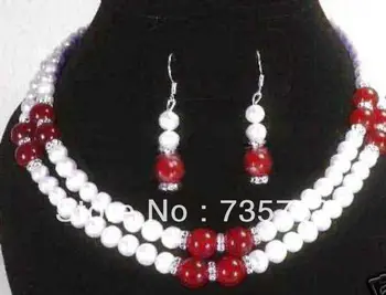 xiuli 00134 2S SET JEWELRY 7-8MM SOUTH SEA WHITE PEARL & NATURAL RED JADE NECKLACE+EARRINGS
xiuli 00134 2S SET JEWELRY 7-8MM SOUTH SEA WHITE PEARL & NATURAL RED JADE NECKLACE+EARRINGS