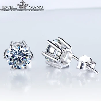 JEWELLWANG 18K White Gold Stud Earrings Love 0.50 Carat Certified Moissanites Stone for Women/Men Brilliant Fine Jewelry Gift
JEWELLWANG 18K White Gold Stud Earrings Love 0.50 Carat Certified Moissanites Stone for Women/Men Brilliant Fine Jewelry Gift